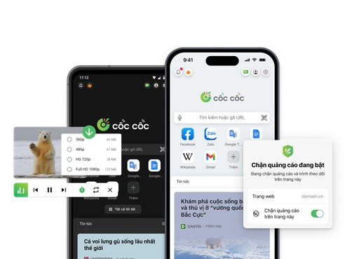 Lướt web mọi nơi cùng Cốc Cốc Mobile